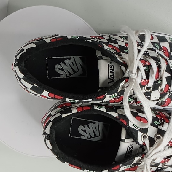 Vans- Tennis Sneakers - Doheny Cherry Blossoms Checkerboard Size 7 - Picture 4 of 10